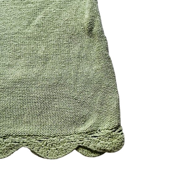 Victoria Jones Light Green Silk Knit Sweater XL With Floral & Diamond Patterns M - Picture 10 of 11